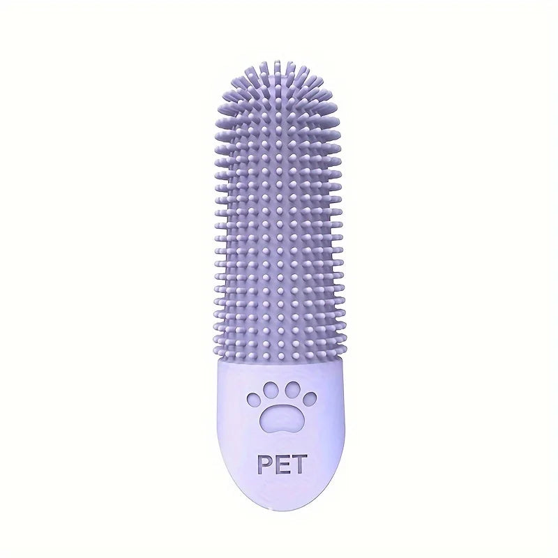 360° Silicone Finger Toothbrush for Dogs & Cats