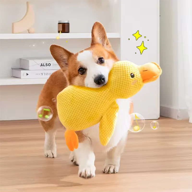 Squeaky Duck Plush Chew Toy for Dogs