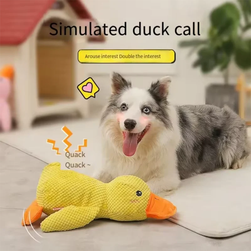 Squeaky Duck Plush Chew Toy for Dogs