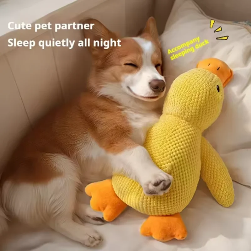 Squeaky Duck Plush Chew Toy for Dogs