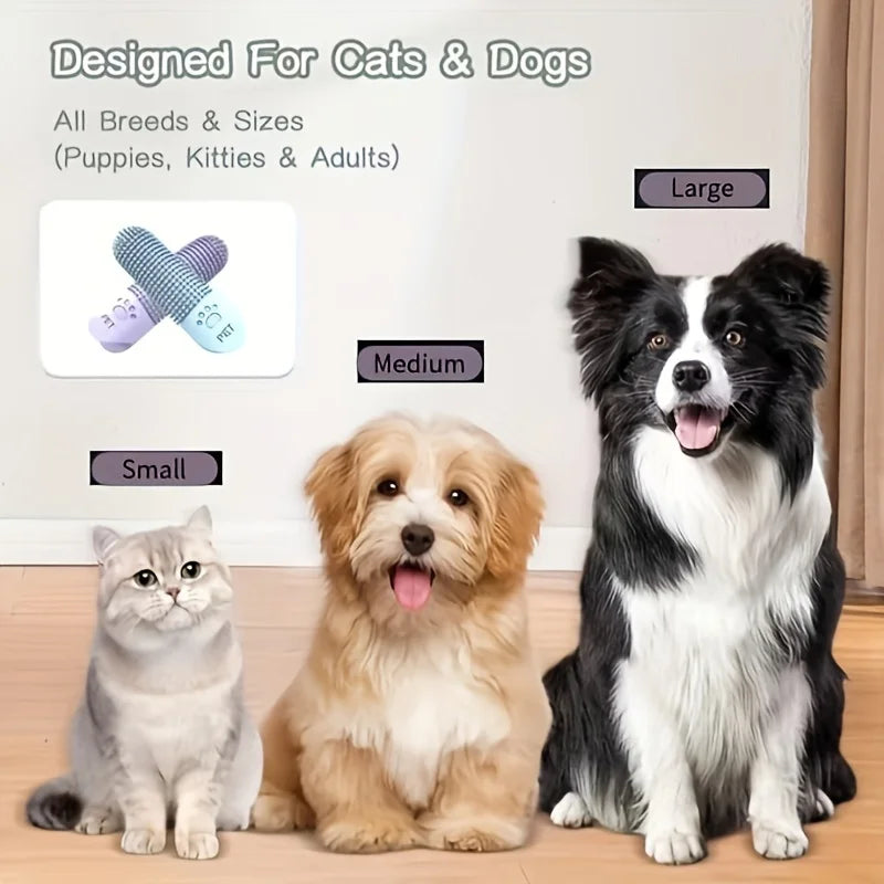360° Silicone Finger Toothbrush for Dogs & Cats