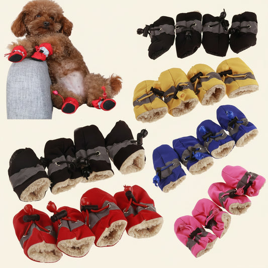 Waterproof Winter Boots for Puppies (4-Pack)