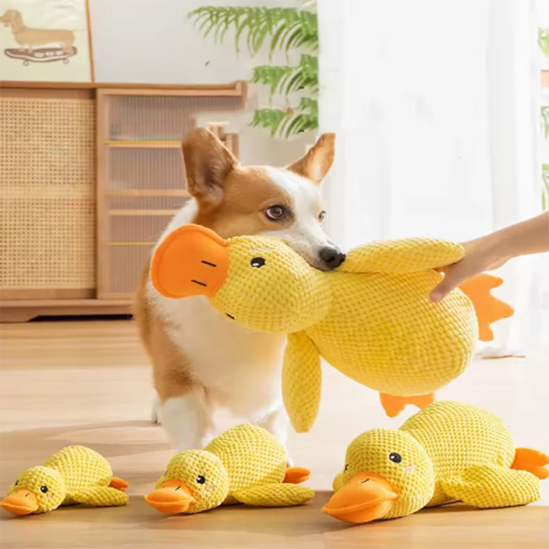 Squeaky Duck Plush Chew Toy for Dogs