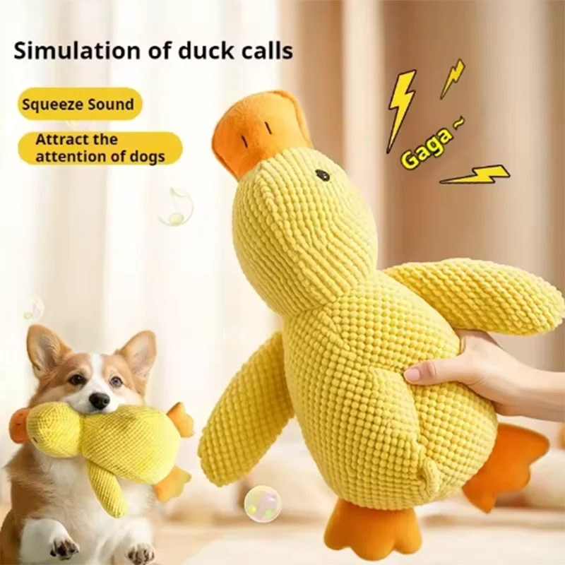 Squeaky Duck Plush Chew Toy for Dogs