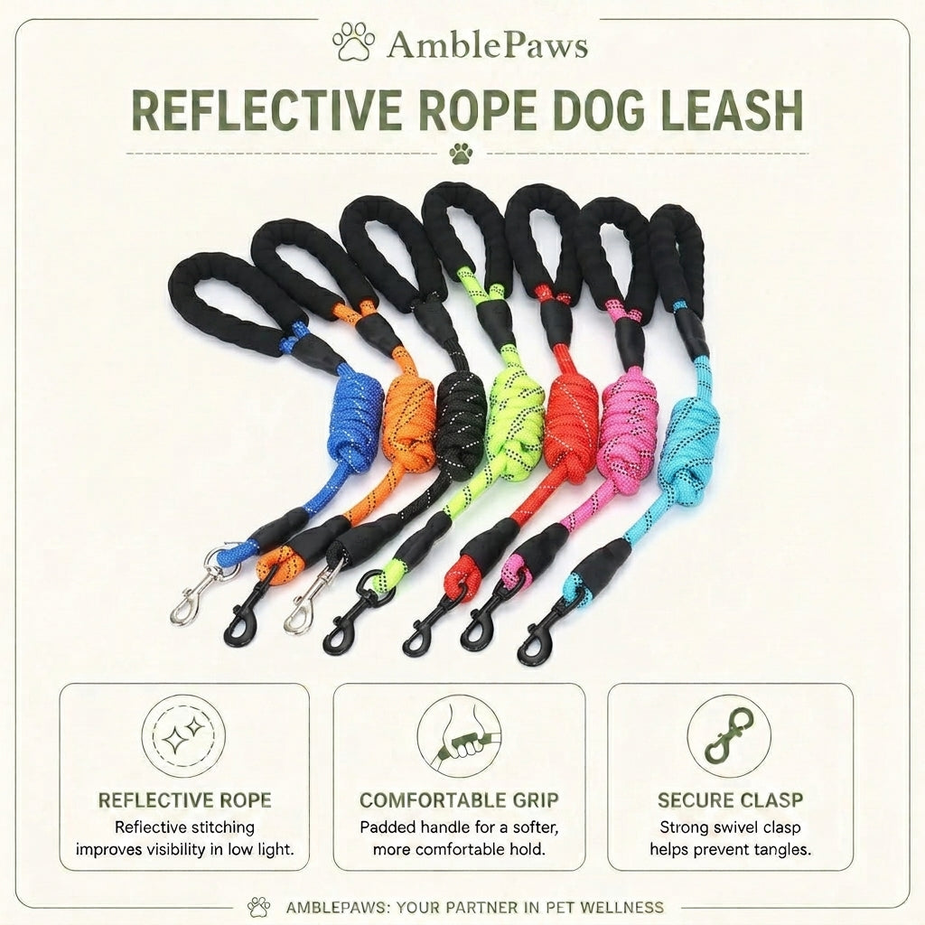 1.5m Reflective Pet Leash with Padded Handle