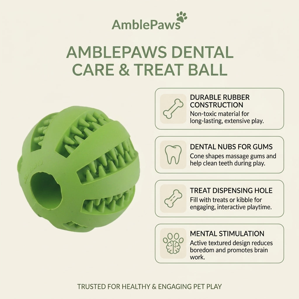 Treat-Dispensing Chew Ball for Dogs & Cats