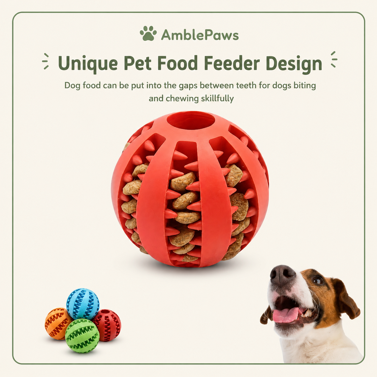 Treat-Dispensing Chew Ball for Dogs & Cats