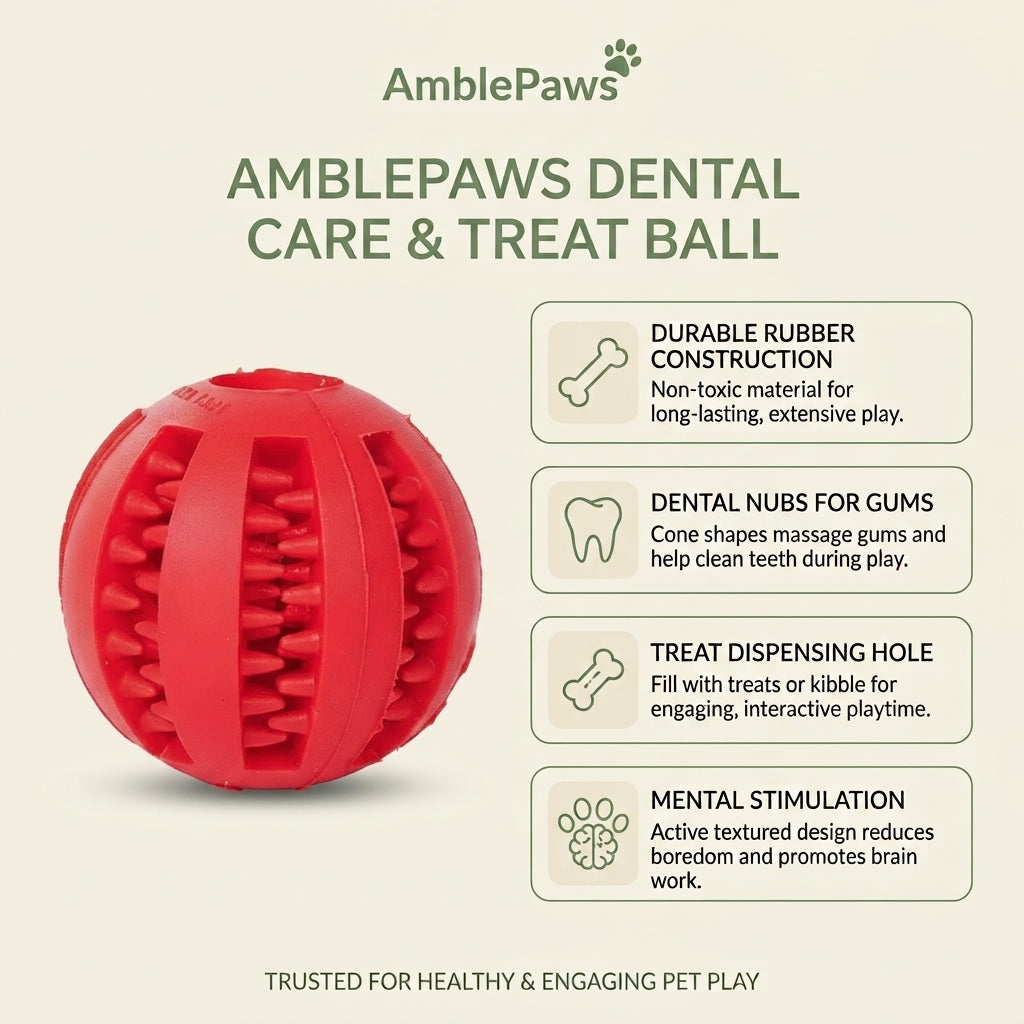 Treat-Dispensing Chew Ball for Dogs & Cats
