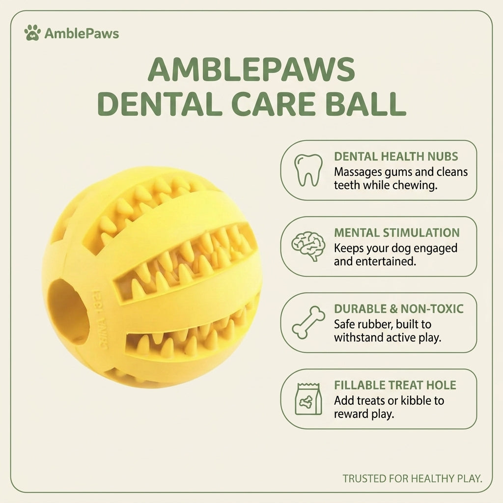 Treat-Dispensing Chew Ball for Dogs & Cats