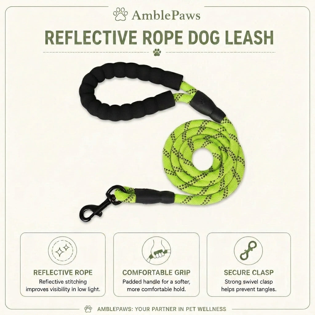 1.5m Reflective Pet Leash with Padded Handle