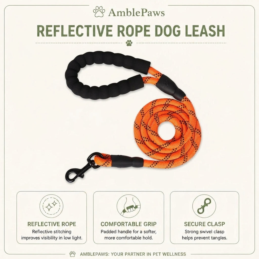1.5m Reflective Pet Leash with Padded Handle