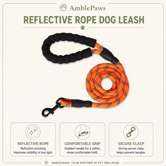 1.5m Reflective Pet Leash with Padded Handle